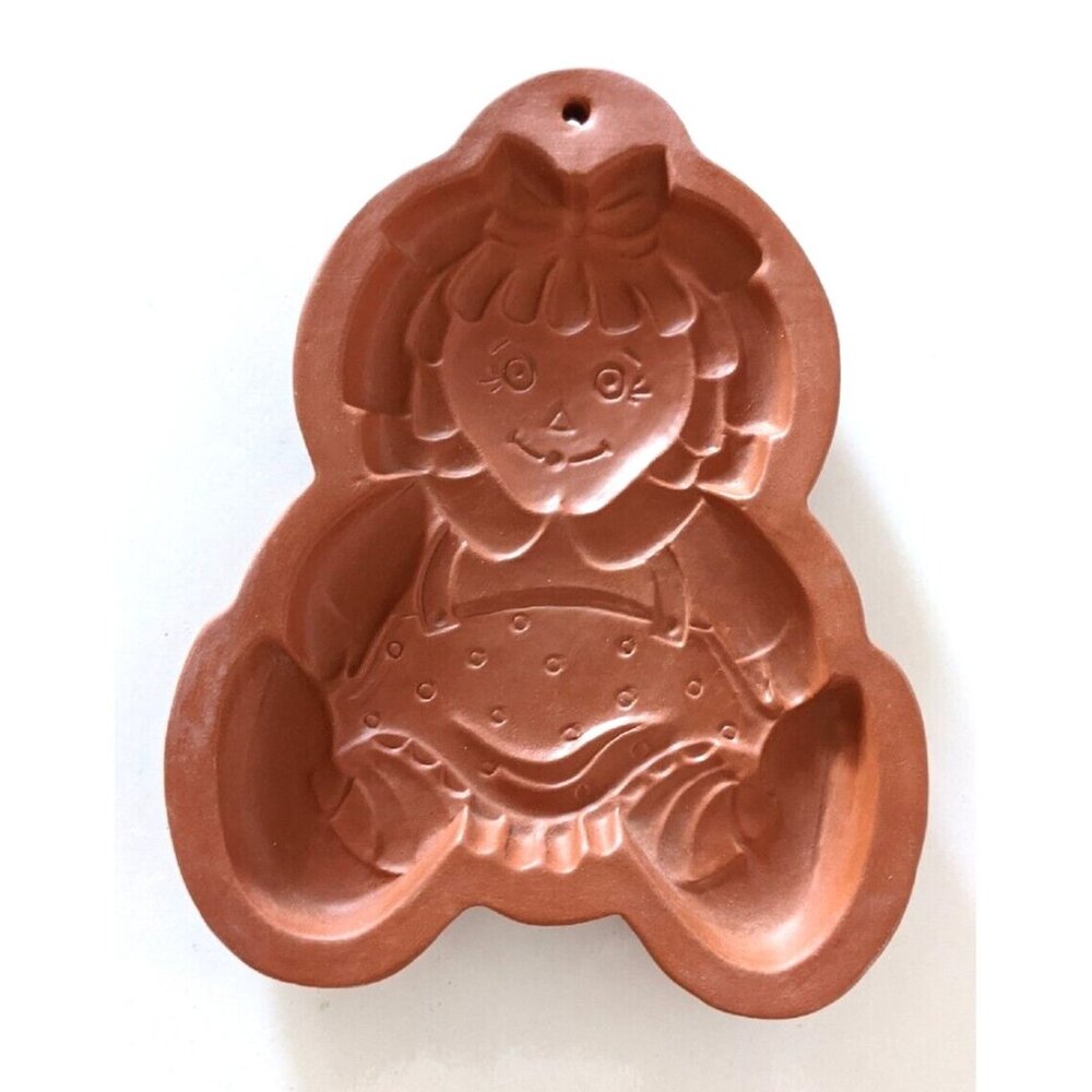 The Fox Run Terracotta Cookie Craft Mold Hand Crafted Rag Doll 7 "*5" New